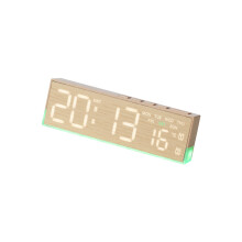 Réveil numérique LED, horloge de bureau électrique-5532B gris