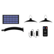 Solar Pendant Light with Remote Control Outdoor Indoor Solar LampLine Solar Lighting for Camping Garden Yard C