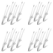 16X Korean and Japanese BBQ Tongs Self-Standing Grill Tongs Non-Slip Cooking Utensils Stainless Steel Tongs