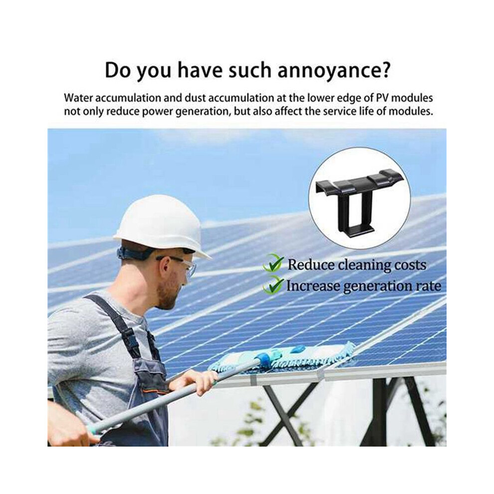 120Pcs Photovoltaic Panel Drainage Buckle Surface Plate Solar Panel Water Drain Clip For Solar Panel Draining Black 40Mm 6033601644544