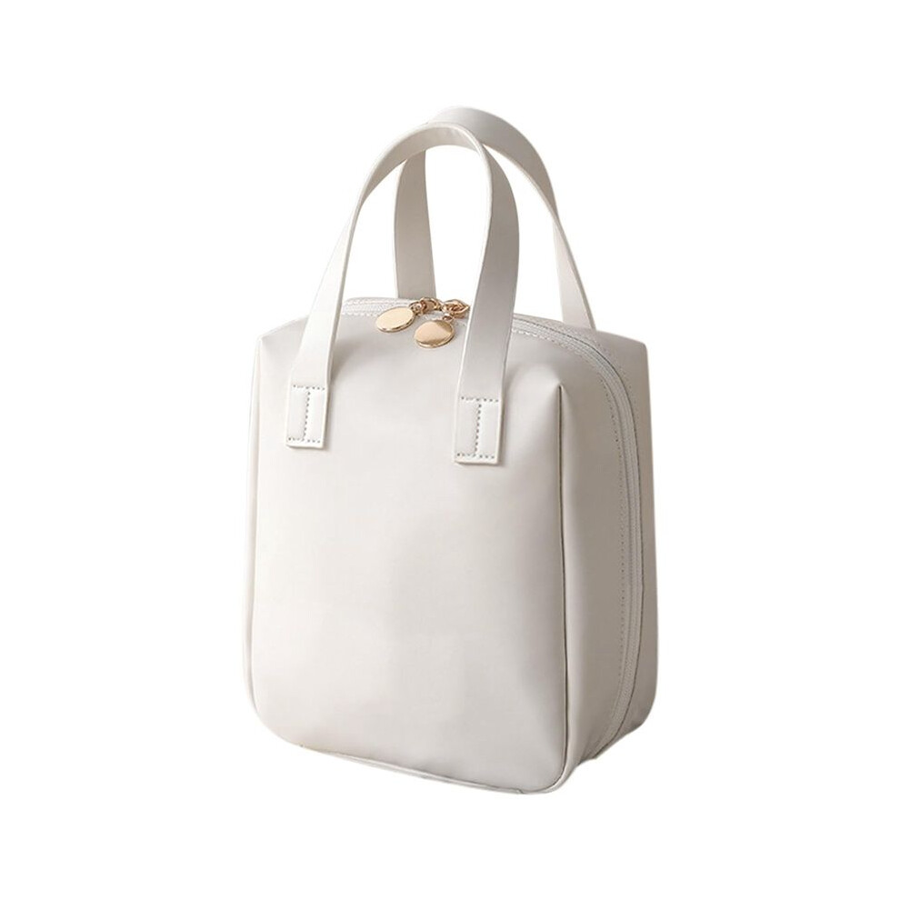 Travel Makeup Bag Cosmetics Storage Bag Portable Skincare Bag for Traveling Waterproof PU Leather Make  Tote Bag