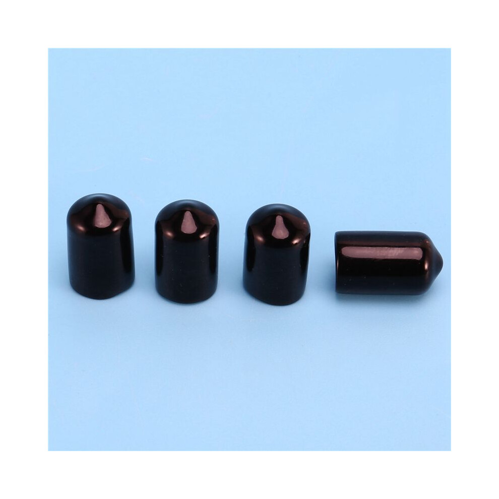 1000Pcs Rubber End Caps 9.5Mm Id Pvc Round Tube Bolt Cap Cover Screw Thread Protectors Black 6033600633006