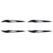 4x Przedni Reflektor Pokrywa Lampa CzołOwa Powieki WykońCzenia Brwi ABS dla X5 X6 F15 F16 2014-2018 Czarny PołYsk