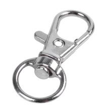 80pcs Metal Clasp Swivel Trigger Clips Snap Hooks Key Ring Bags DIY Silver
