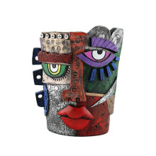 Abstract Face Plant Pot Flower Vase Ornament Display Pen Holder Planter
