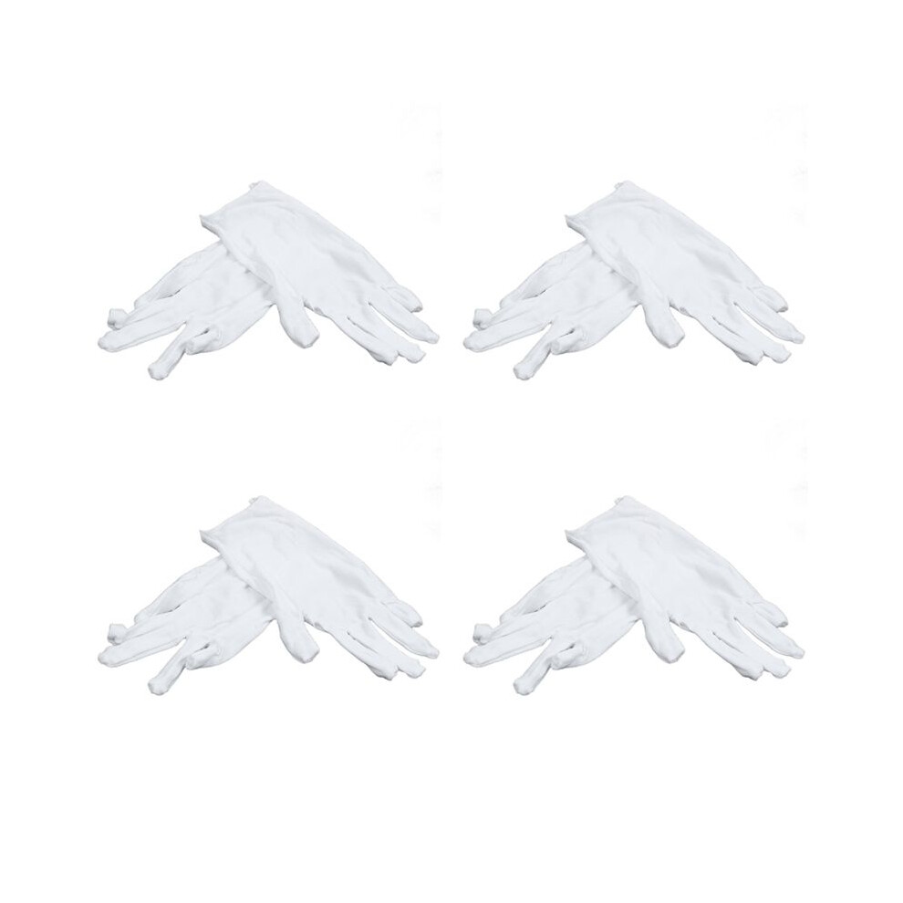 8X White Cotton Gloves Anti-Static Gloves Protective Gloves For Housework Workers 4712094624067