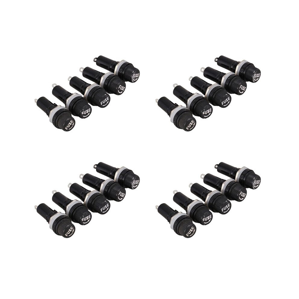 20 Pcs Ac 125V 15A 6 X 30Mm Panel Mount Fuse Holder 4713786190730