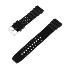 Svart gummirem for klokke 22 mm sport digital