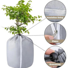 Plant Covers Freeze Protection Frost Blankets ShrubJacket Reusable Drawstring Frost Protection with Zipper for Garden