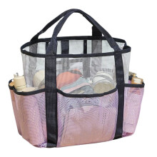 Portable Beach Bag Bathroom Storage Bag Foldable Mesh Beach Bag Gym and Swim Bag Large-Capacity Portable Storage Bag B