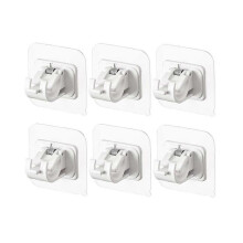 30pcs No Drill Curtain Rod Brackets Hooks, Nail Free Adjustable Stick On Curtain Rod Set