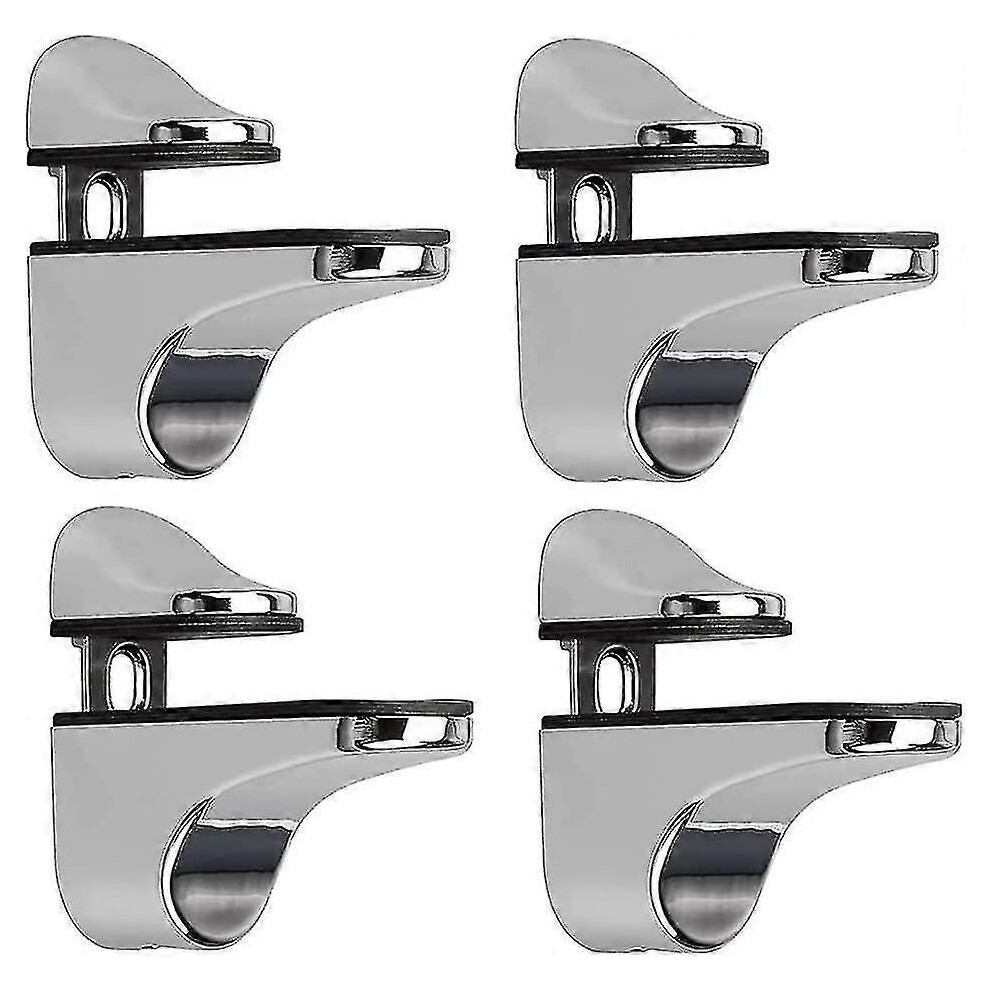 Adjustable Glass Shelf Bracket 4Pcs, Wall Mounted Glass Clamp For Glass Shelf-Jj 3716977281911