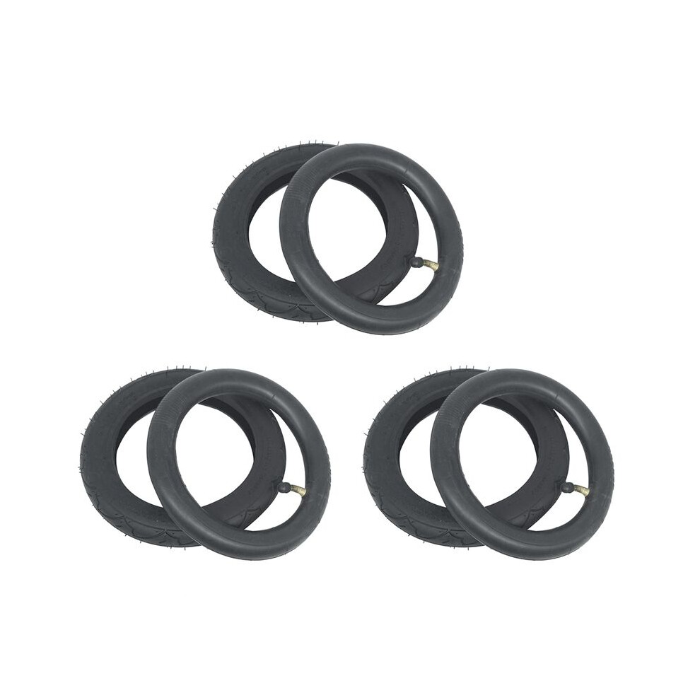 3X Good Quality 8 Inch Tyre 8X1 1/4 Scooter Tire & Inner Tube Set Bent Valve Suits Bike Electric / Gas Scooter Tyre Black 4712796232812