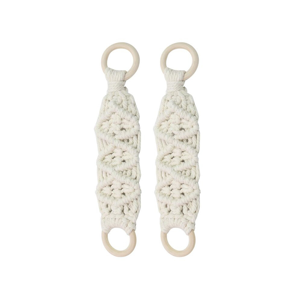 2 PCS Hanging Kitchen Towels Ring Crochet Hanging Dish Towel Kitchen Towels with Hanging Loop Holder 10.43x2.56inch
