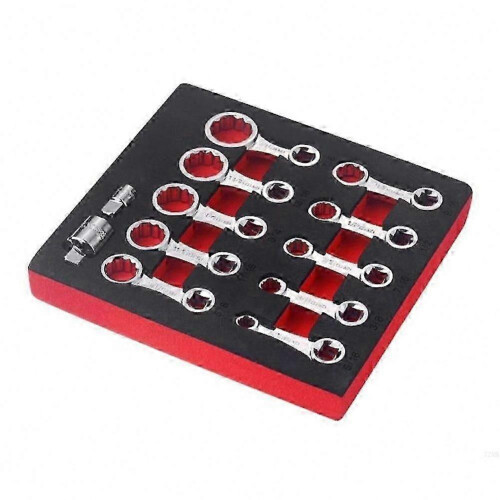 12-Piece 3/8" Torque Wrench Adapter Set with SAE 12-Point Box End Extensions