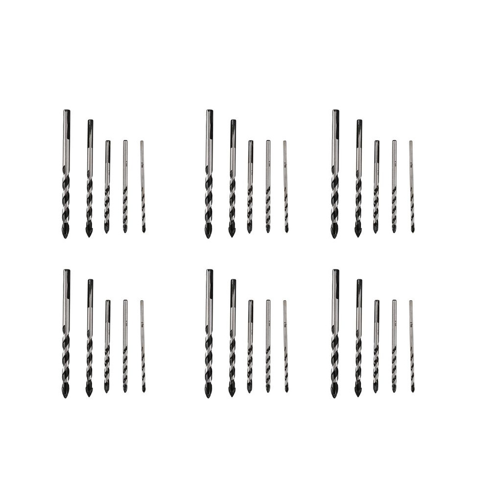 30 Pieces Multi-Material Tungsten Carbide Drill Bit Set For Porcelain Ceramic Tile,(3Mm 4Mm 5Mm 6Mm 8Mm) 4714040822206
