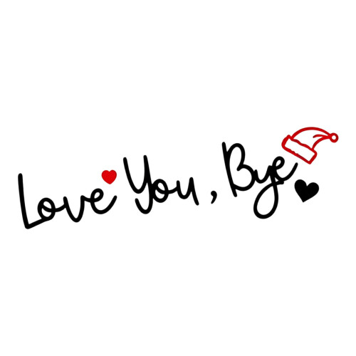 Retro-Schild „Love You Bye“, Wanddekoration, Acryl-Schild-E