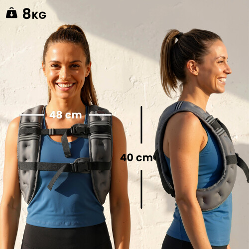 Homcom HOMCOM 8KG Weighted Vest with Adjustable Straps, Pocket, Reflective Strips 2