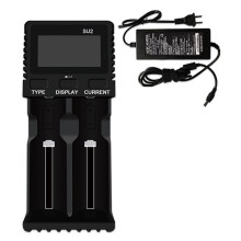 SU2 Charger 2 Slots Fast Charging for 26800 32650 21700 32700 Rechargeable Lithium Battery US Plug