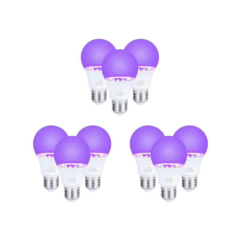 9Pcs 10W Ultraviolet Uv Bulb Fluorescent Detection Uv Lamp Lamp E26 110V 220V For Dj Party Decoration Black/Light 6033669834482