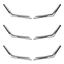 6Pcs Chrome Front Mesh Grille Grill Light Cover Trim for Rogue X-Trail T32 2014 2015 2016