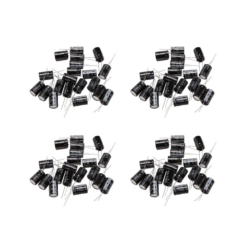 80 Pcs 13X21mm 2200Uf 25V Radial Aluminum Electrolytic Capacitors 6032533884424