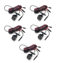 5Pcs 5 Pin Car Rear View Camera Reverse 170 Degree Wide Angle Recording Parking Waterproof Night Vision Video Camera
