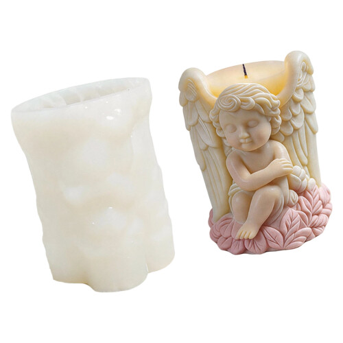 3D Angel Embossing Cylindrical Silicone Mould For Making-PP06