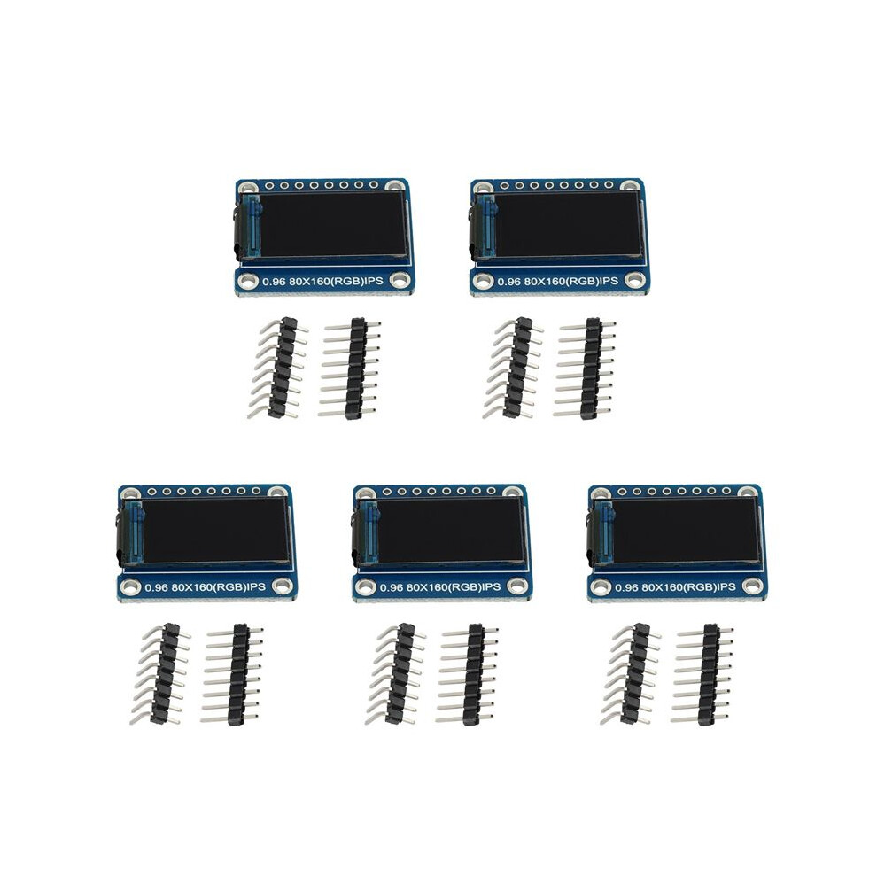5X Ips 0.96 Inch 8 Pin Spi Hd 65K Full Color Tft Module St7735 Drive Ic 80 X 160 Lcd Display 3.3V For Diy 4712049535653