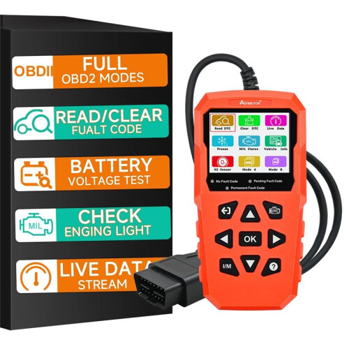 AERMOTOR V880 Car Diagnostic Scanner OBD2 Engine Check Automotive Code Reader Battery Multi-Languages OBD2 Diagnostic Tool 1