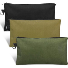 3 Pack Tool Bag Zipper Pouch, Premium Utility Pouch with Carabiner, Metal Zipper, for Tools & Stationary