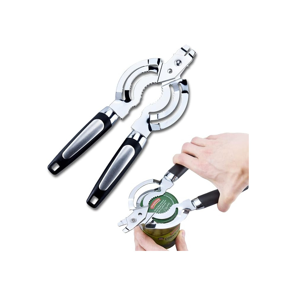 Multi Jar Opener for Weak Hands, Stainless Steel, Beer Bottle Opener for Arthritic Hands, Seniors