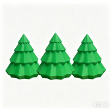 Confezione da 3 coperture per gancio di traino a forma di albero di Natale | Decorazione festiva 3D per gancio di traino