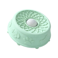 Rolling Ball Pet Slow Feeder Lick Bowl Dog Dish For Wet-Green