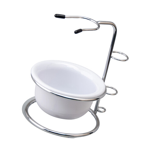 2-teiliges, elegantes Rasierer-Halter-Set, robuster-Weiß