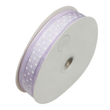 Ruban décoratif en organza à pois, parfait pour les-Violet