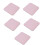 Stylish PU Leather Coasters With Felt Base Cup Mat For-Pink 1