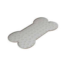 High Edges Pet Dining Mat Silicone Feeding Mat Easy-Light Grey