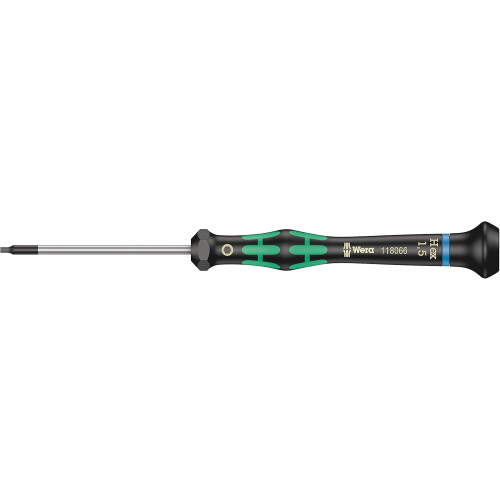 WERA Screwdriver for Hexagon Socket Screws, 1.5 x 60 mm, for Electronic Applications, Precision Tip