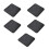 Scandinavian Square Coasters Heatproof PU Leather Cup Mat-Black 1