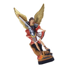 Holy Miguel Statue Resin Archangel Religious Collectible-color