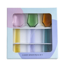Cute Round Head Spoon Tempered Glass Food Scoops For-BJ01131
