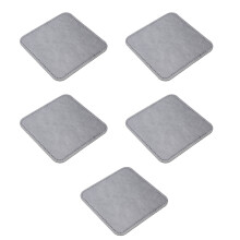 Practical PU Leather Drink Coasters Heat Proof And-Gray