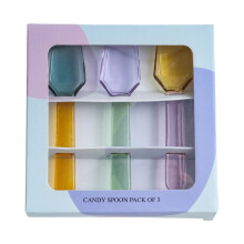 Small Glass Spoon for Dessert Snacks Candy Colorful and-BJ01132