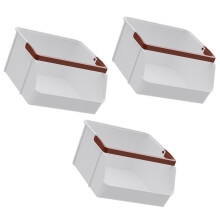 Set van 3 stapelbare desktop-organizers, dozen, plastic-Wit