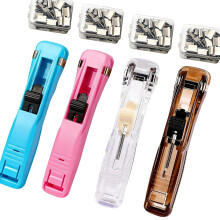 4 kleuren push-clips met 200 zilveren vullingen voor kantoor,
