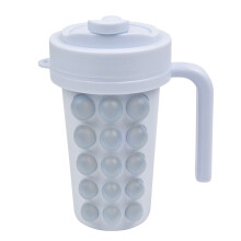 Flexibles 600-ml-Silikon-Gefriertablett mit-Blaues Griffdesign