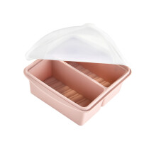 Dubbele ruimte-elastomeer Maaltijdbegeleider Ovencompatibel-Roze