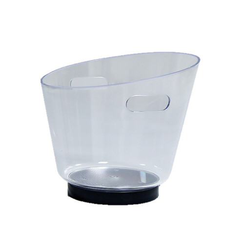 Double Handle Plastic Champagne Buckets 6L Transparent Colorful
