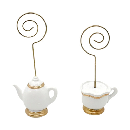 Support de nom de Table de tasse à thé en feuille d'or,-mélanger